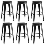 7 Piece Bar Set White and Black 3057443