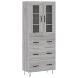 Highboard Grey Sonoma 69,5x34x180 cm Engineered Wood 3198439