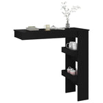 ZNTS Wall Bar Table Black 102x45x103.5 cm Engineered Wood 811782