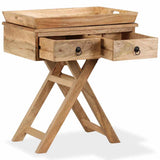 244952 Side Table Solid Mango Wood 65x40x76 cm