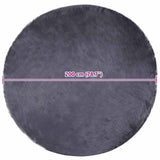 Faux Sheepskin Rug TAFALLA Anthracite 200 cm Polyester 42021605