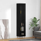 Highboard 2 pcs Black Oak Engineered Wood 3416119