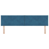 Headboard Height Adjustable Dark blue 180 cm Velvet 42007278