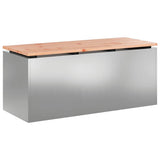 Garden Bench Silver 100 x 40 x 43 cm Galvanised steel 874910