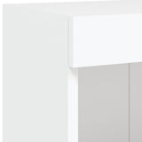 6 Piece TV Wall Units with LED White Engineered Wood 3216704