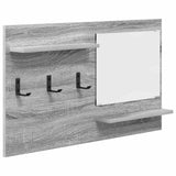 Wall-Mounted Coat Rack with Shelf Grey Sonoma 90 x 10 x 50 cm 874520