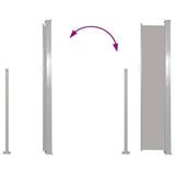 Patio Retractable Side Awning 100x500 cm Grey 48386