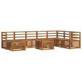 Outdoor Sofa Set 9 pcs Natural Solid Acacia Wood 3375309