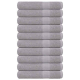 Towels 10 pcs Grey 100x200 cm 360 gsm 100% Cotton 136844