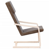 Relaxing Chair Dark Brown Fabric 351056