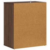 Shoe Cabinet Brown Oak 60x35x70 cm Engineered Wood 816016