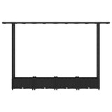 Raised Bed with Trellis and Roof Black 203 x 40 x 123 cm PP 42032541