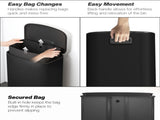 50L Kitchen Bin with Soft-Close Lid and Stay-Open Function, Stainless Steel Pedal Bin with Removable T3398P424974