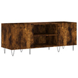 Record Cabinet Smoked Oak 121x38x48 cm Engineered Wood 831681
