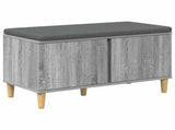 Hall Bench with Cushion with Door Grey Sonoma 80 x 38 x 46 cm 891533