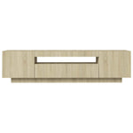TV Cabinet with LED Lights Sonoma Oak 160x35x40 cm 804430