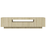 TV Cabinet with LED Lights Sonoma Oak 160x35x40 cm 804430