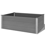 ZNTS Garden Raised Bed WPC 150x100x54 cm Grey 43609