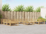 Outdoor Sofa Set 10 pcs White Solid Acacia Wood 3387053