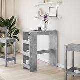 ZNTS Bar Table with Racks Concrete Grey 90x40x103.5 cm Engineered Wood 854376