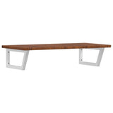 Basin Shelf Wall Mounted Steel and Solid Wood Oak 3302406