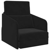 Folding Sofa Bed Black 65 x 80 x 83 cm Velvet 42030499