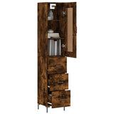 Highboard Smoked Oak 34.5x34x180 cm Engineered Wood 3200198