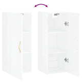 Wall Mounted Cabinet High Gloss White 34.5x34x90 cm 828838