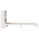Bookcase Bed without Mattress White 90x200cm Solid Wood Pine 3322557