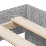 Storage Bed Frame Grey sonoma 75 x 190 cm Engineered wood 3335218