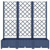 Garden Planter with Trellis Blue Grey 120x40x121.5 cm PP 318252