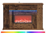 Fireplace with LED Strip Old Wood 63 x 20 x 54.5 cm 8021101