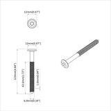 Furniture Screws 800 pcs Silver Steel 864408