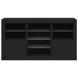 Sideboard with LED Lights Black 123x37x67 cm 3209080
