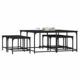 Nesting Coffee Tables 5 pcs Black Engineered Wood 835334