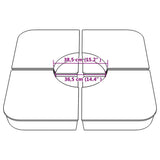 4 Piece Parasol Base Set for Cross Stand Parasol 100 kg PP 847447