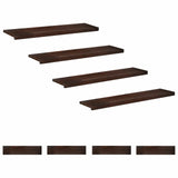 Stair Treads 8 pcs 110 x 25 x 2 cm Dark Brown Solid Beech Wood 3446308