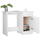801080 Desk White 100x50x76 cm Engineered Wood