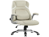 Linen-Look Office Chair, with Adjustable Height and Tension - Beige T3398P377461