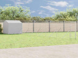 Outdoor Dog Kennel with Roof Silver 12x12x2.5 m Galvanised Steel 3190482