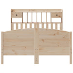ZNTS Bookcase Bed without Mattress 140x200cm Solid Wood Pine 3323143