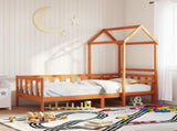 Day Bed Set 2 pcs Wax Brown Solid Pine Wood 3422768