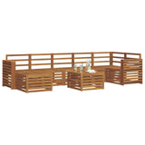 Outdoor Sofa Set 8 pcs Natural Solid Acacia Wood 3375214