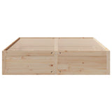 Bed Frame without Mattress with Drawers 200x200 cm Solid Wood Pine 3308792