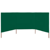 3-panel Wind Screen Fabric 400x160 cm Green 47149