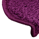 Stair Mats 15 pcs 65x21x4 cm Violet Half Round Large 133905