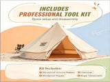 4 Seasons Canvas Bell Tent 4 M/13.12 Ft Yurt Tent with Stove Jack Breathable Family Camping Outdoor T6639P619016