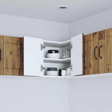 Wall Corner Cabinet LUCCA Old Wood 57 x 57 x 40 cm 884963