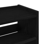 ZNTS Shoe Rack Black 60x25x81 cm Engineered Wood 859879