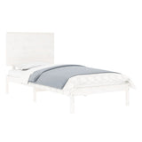 Bed Frame without Mattress White 90x190 cm Single Solid Wood 3104769